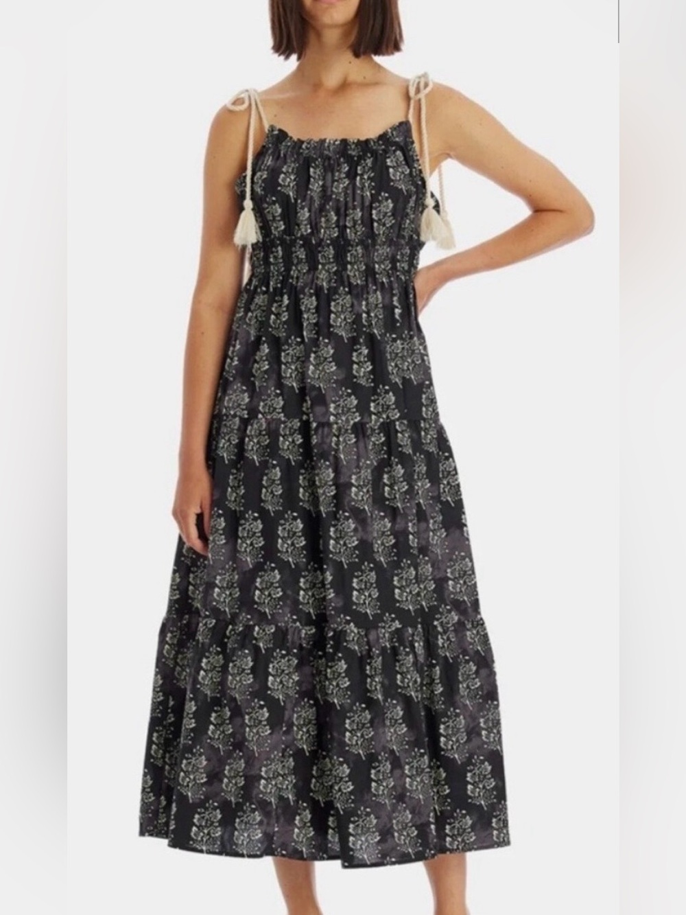 Moon River block print boho sundress
